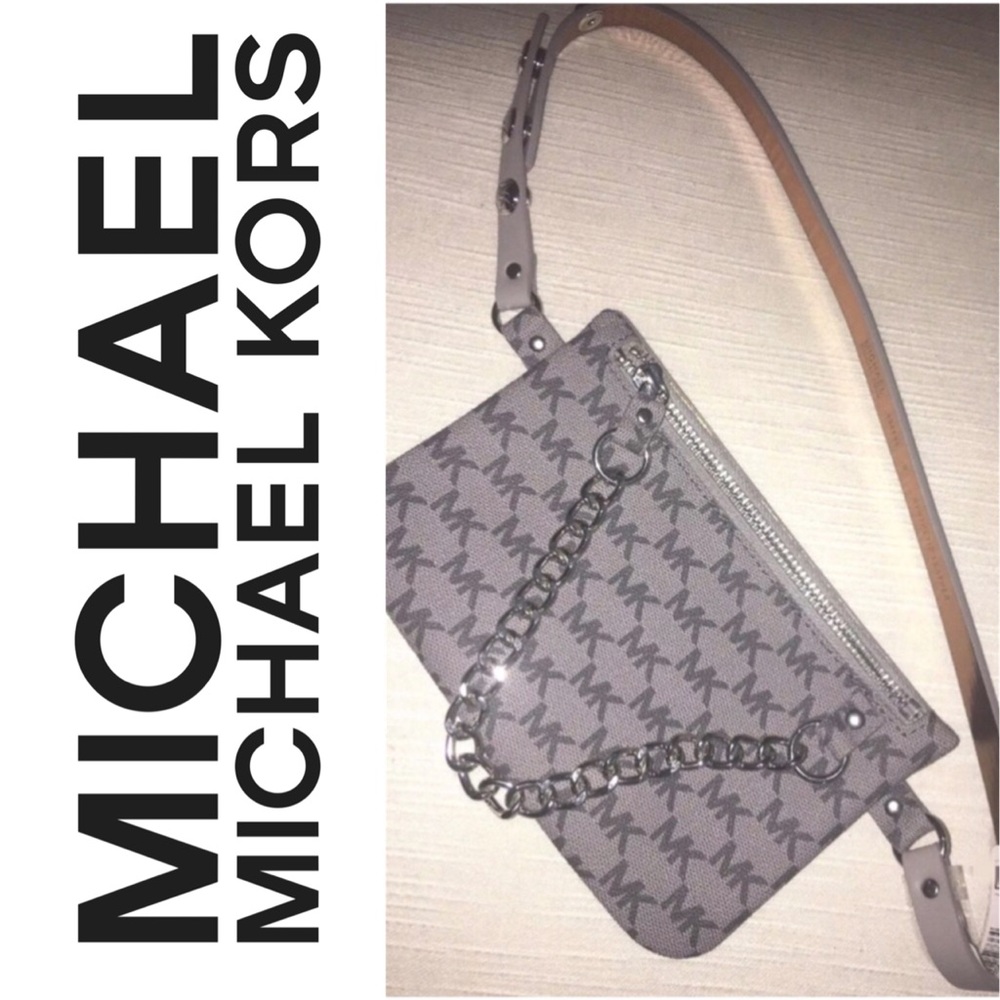 NWT Authentic Michael Kors MK Leather Belt Bag